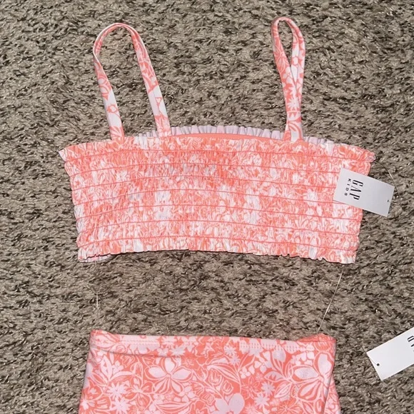 Girls size S (6-7) Gap Kids NWT 2pc Smocked Bikini Floral Print